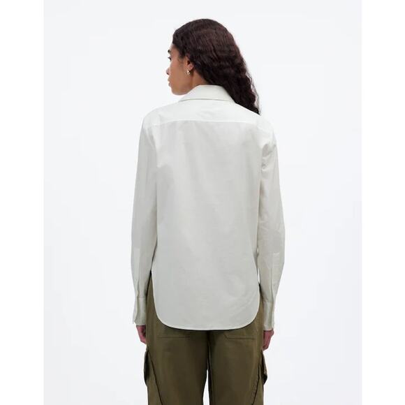 NWT Madewell Utility-Pocket Button-Up Shirt in Eyelet White Size 0 - Picture 4 of 10